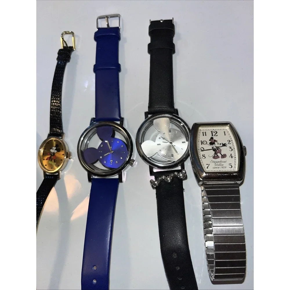 Vintage Mickey Mouse Watches Lot Of 5 Need Batteries Pre Owned